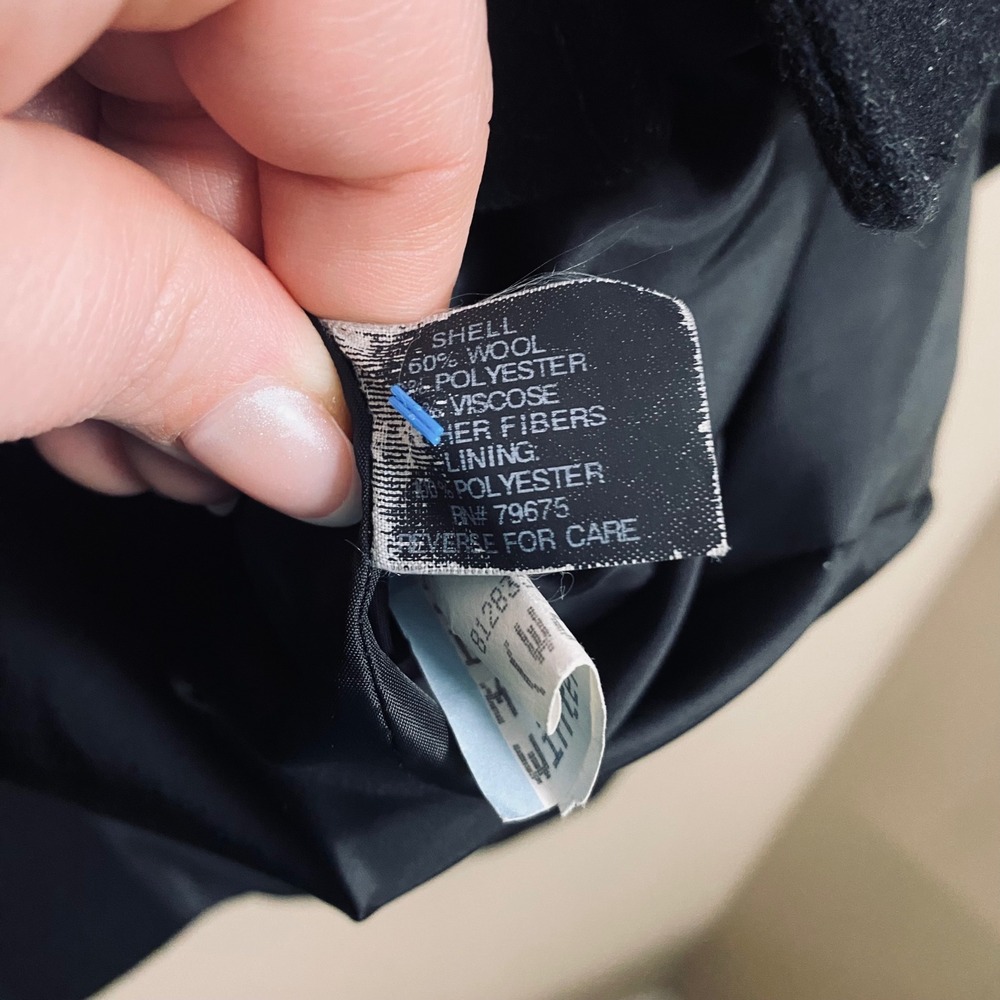 PLUS Michael Kors Black Wool Blend Zipper Front Coat With Pockets Size 2X? - Picture 6 of 8